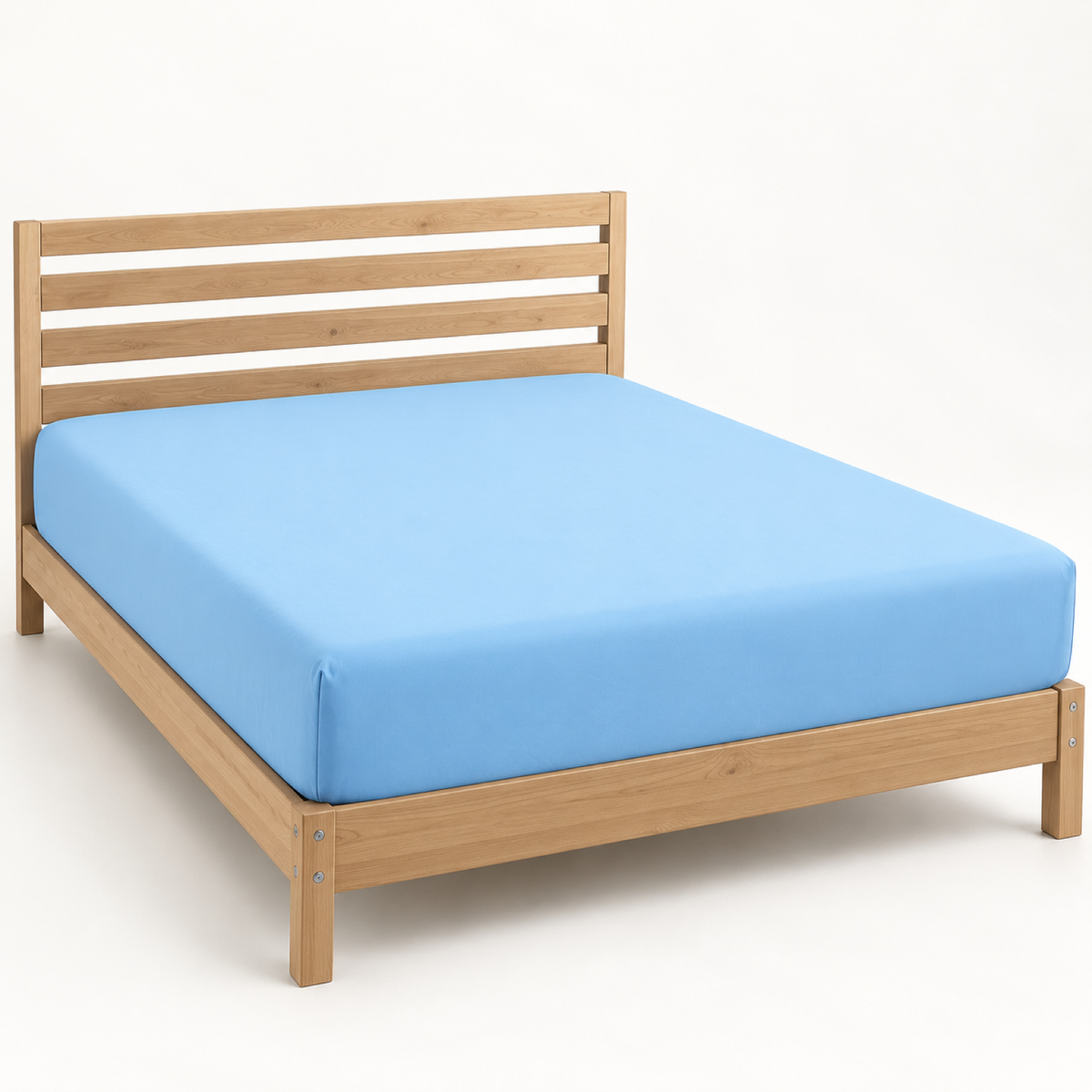 Deep Pocket Microfiber Fitted Sheet, Cornflower Blue — main
