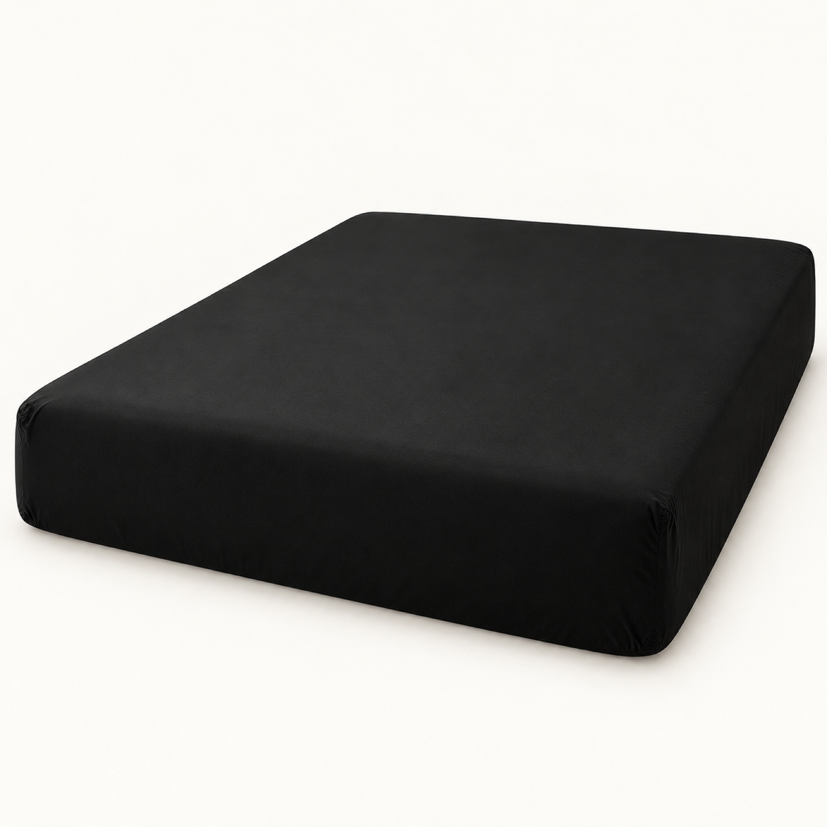 Deep Pocket Microfiber Fitted Sheet, Black — main