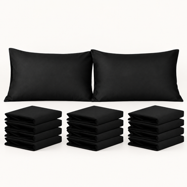 12-Pack Microfiber Pillowcases, Black — main