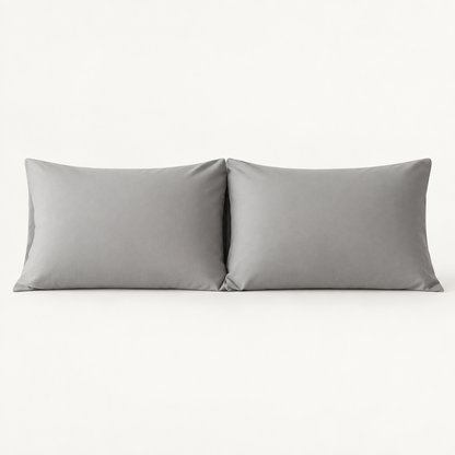 Microfiber Pillowcase Set of 2, Envelope Closure — Smoke Grey