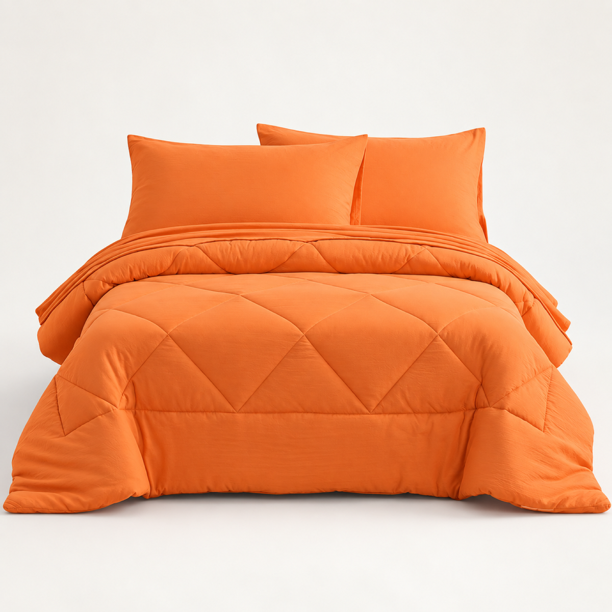Microfiber Comforter Set with Sheets, Orange — main