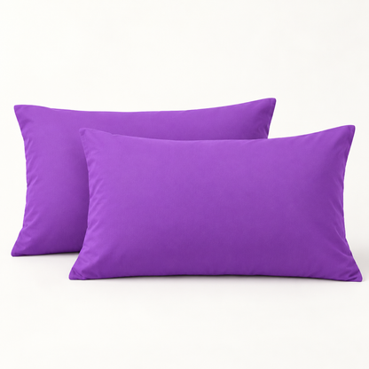 Microfiber Pillowcase Set of 2, Envelope Closure — Purple