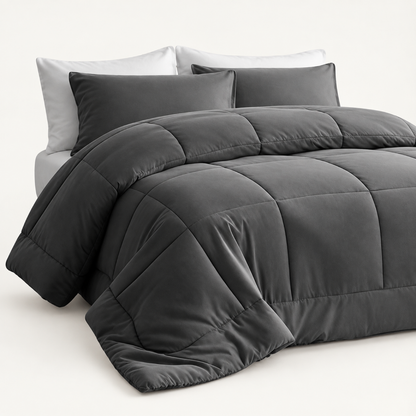 All-Season Down Alternative Comforter, Dark Grey — main