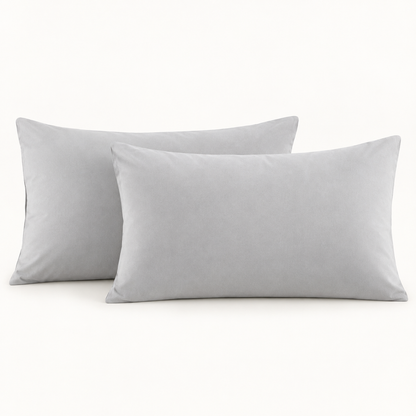 Microfiber Pillowcase Set of 2, Envelope Closure — Light Grey