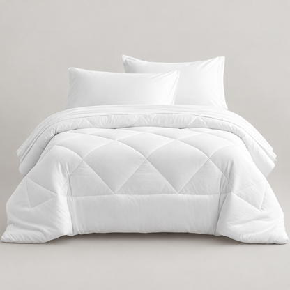 Microfiber Comforter Set with Sheets, White — main