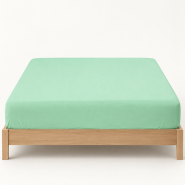Deep Pocket Microfiber Fitted Sheet, Mint Green — main