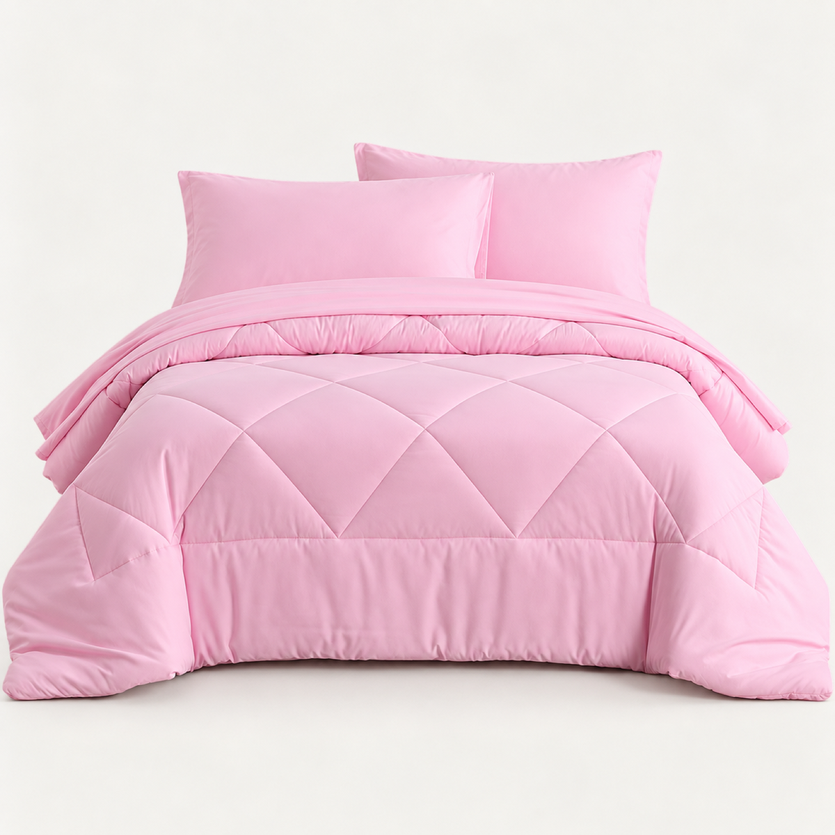 Bed in a Bag Comforter Set, Soft Pink — main