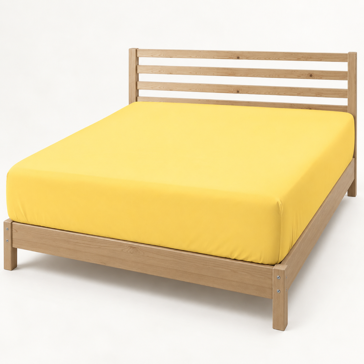 Deep Pocket Microfiber Fitted Sheet, Butter Yellow — main