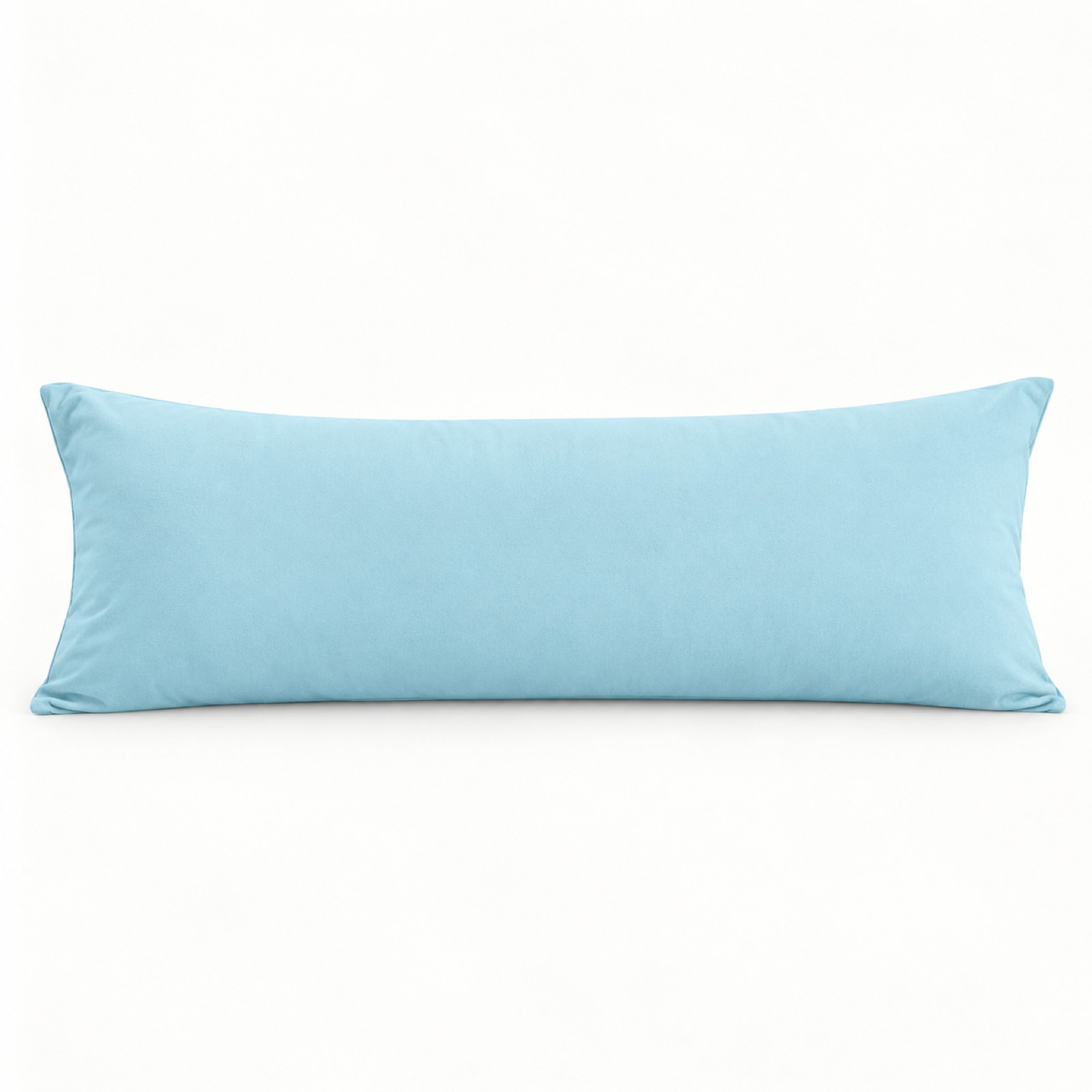 Microfiber Body Pillowcase, 20x54 in, Envelope Closure — Light Blue