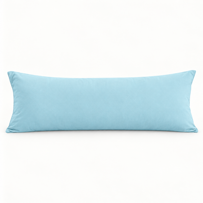 Microfiber Body Pillowcase, 20x54 in, Envelope Closure — Light Blue