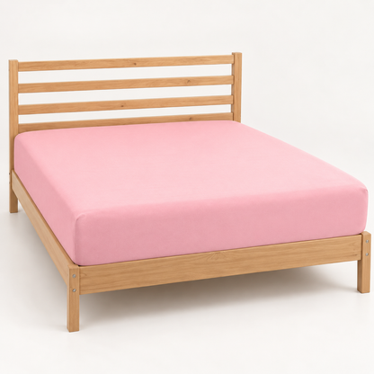 Deep Pocket Microfiber Fitted Sheet, Rose Pink — main