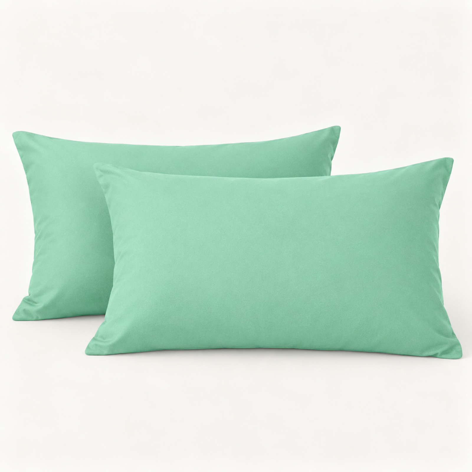Microfiber Pillowcase Set of 2, Envelope Closure — Mint Green