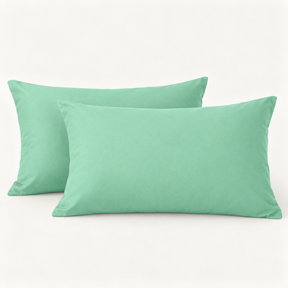 Microfiber Pillowcase Set of 2, Envelope Closure — Mint Green