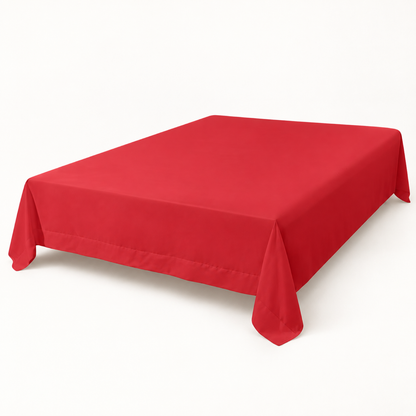 Ultra-Soft Microfiber Flat Sheet, Cherry Red — main