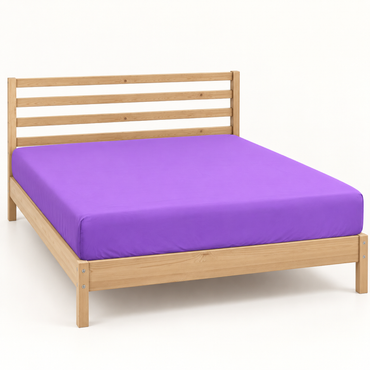 Deep Pocket Microfiber Fitted Sheet, Purple — main