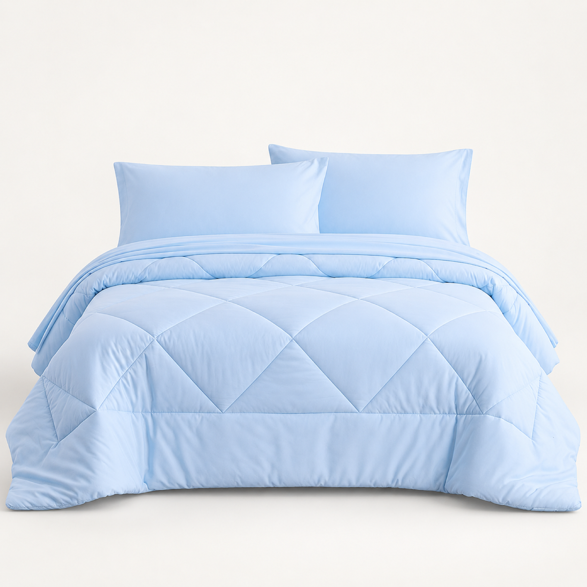 Microfiber Comforter Set with Sheets, Light Blue — main