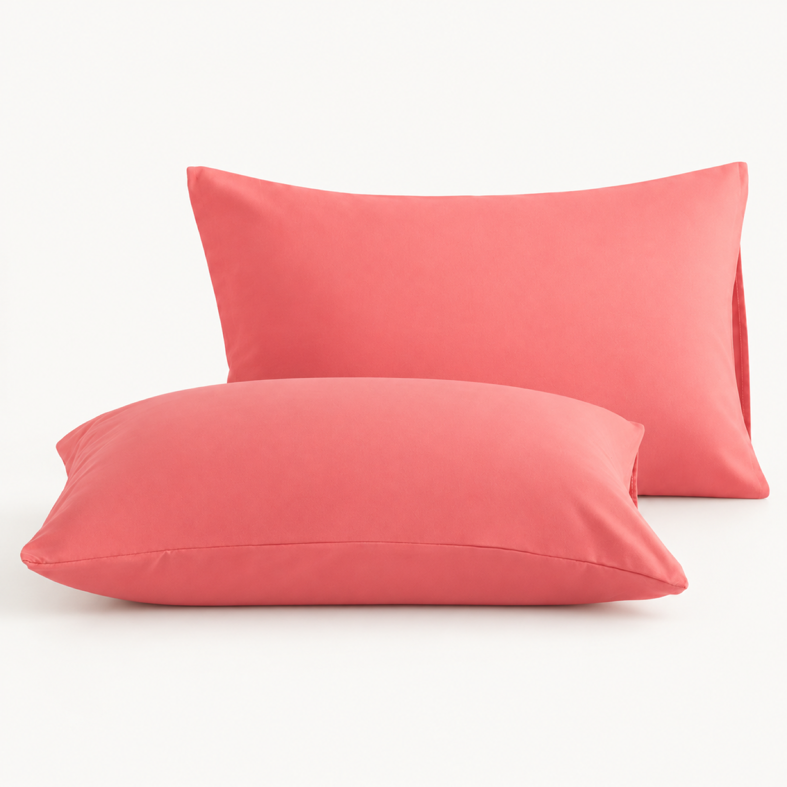 Microfiber Pillowcase Set of 2, Envelope Closure — Coral Pink