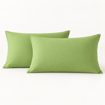 Microfiber Pillowcase Set of 2, Envelope Closure — Grass Green