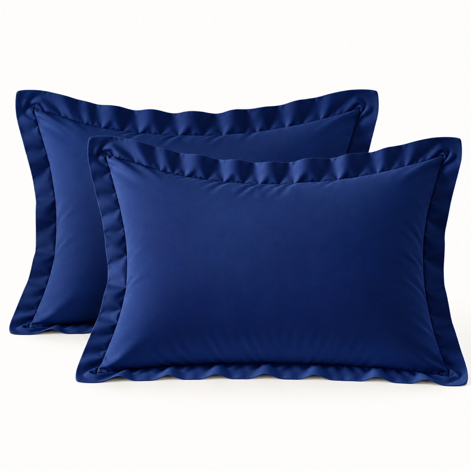 Brushed Microfiber Pillow Shams, Set of 2 — Navy