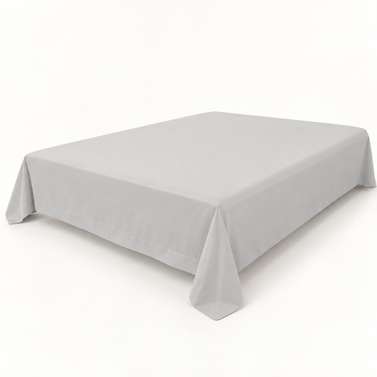 Ultra-Soft Microfiber Flat Sheet, Light Grey — main