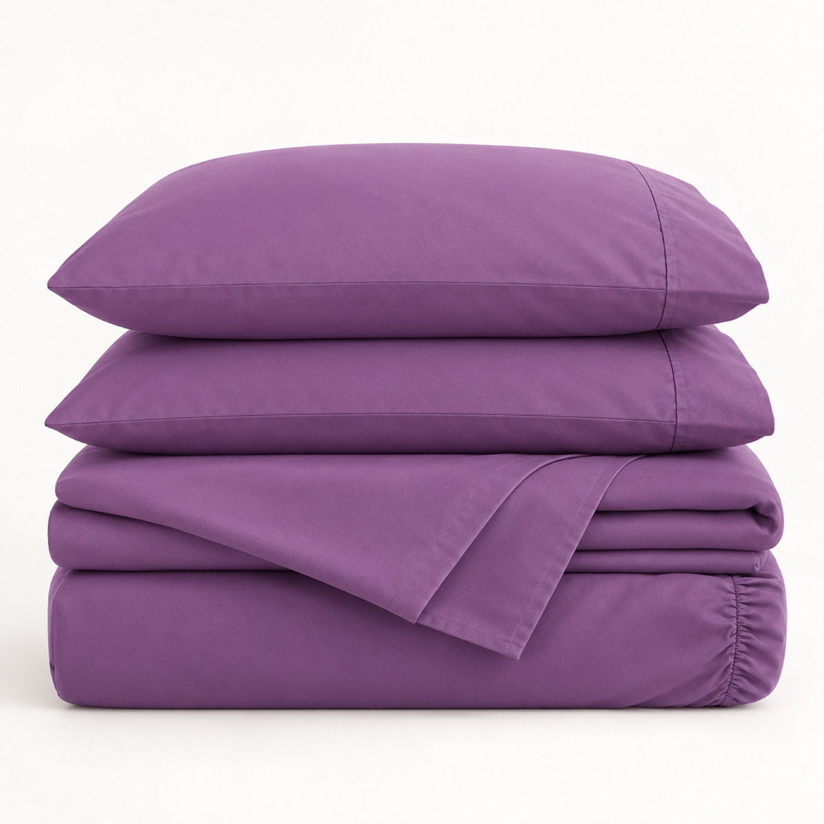 Soft-Touch Microfiber Sheet Set, Purple — main