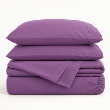 Soft-Touch Microfiber Sheet Set, Purple — main
