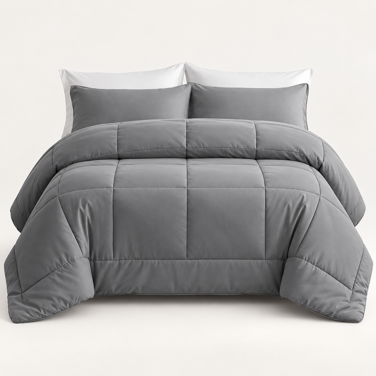 All-Season Down Alternative Comforter, Smoke Grey — main