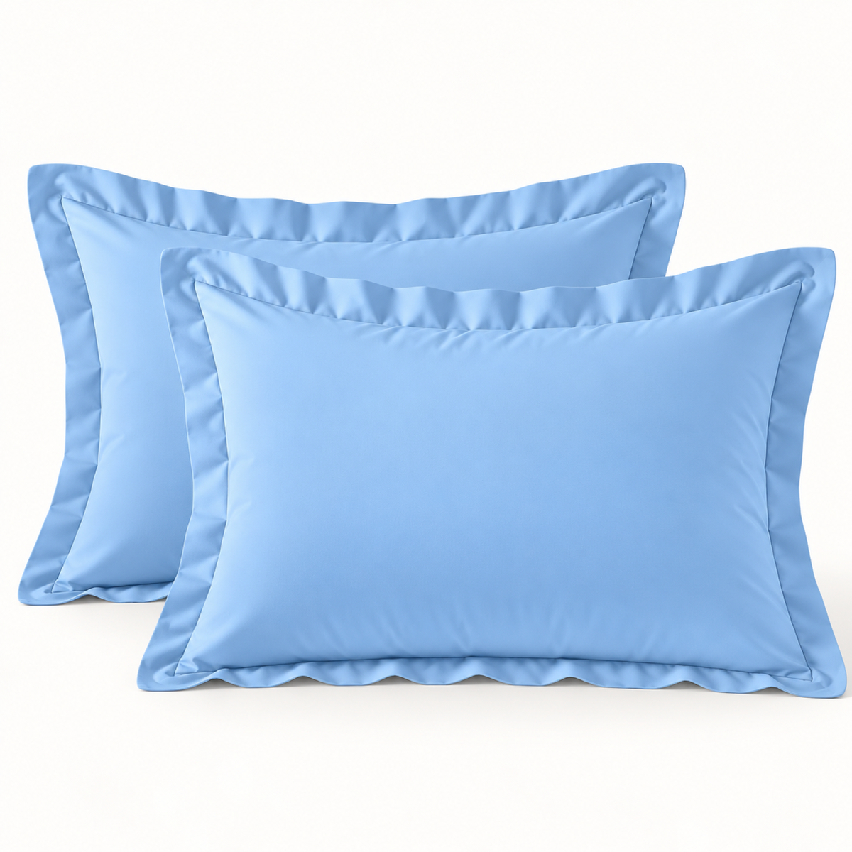 Brushed Microfiber Pillow Shams, Set of 2 — Periwinkle