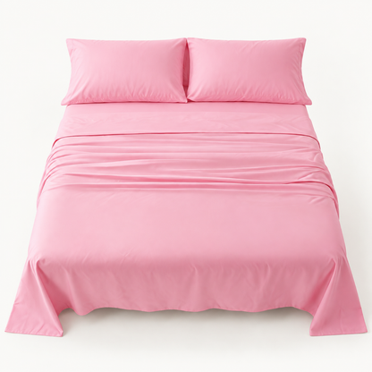 Deep Pocket Microfiber Sheet Set, Pink — main
