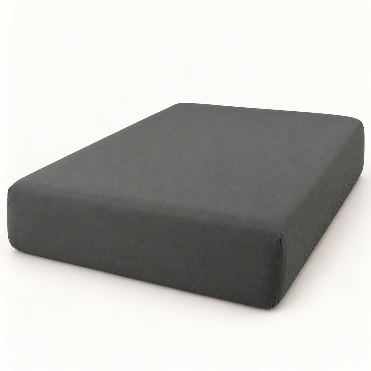 Deep Pocket Microfiber Fitted Sheet, Charcoal Grey — main