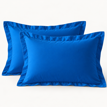 Brushed Microfiber Pillow Shams, Set of 2 — Royal Blue