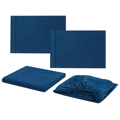 Solid Color Brushed Cotton 4-Piece Set Skin-Friendly  Comfortable  Modern and Minimalist - Calm Cloud Bedding