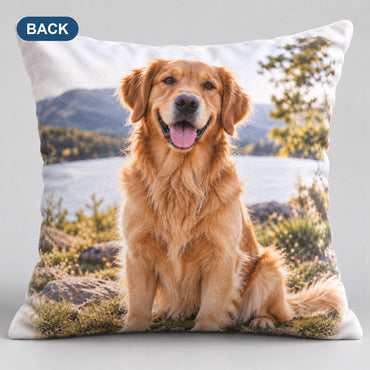 Custom photo pillow, back side with the same photo printed