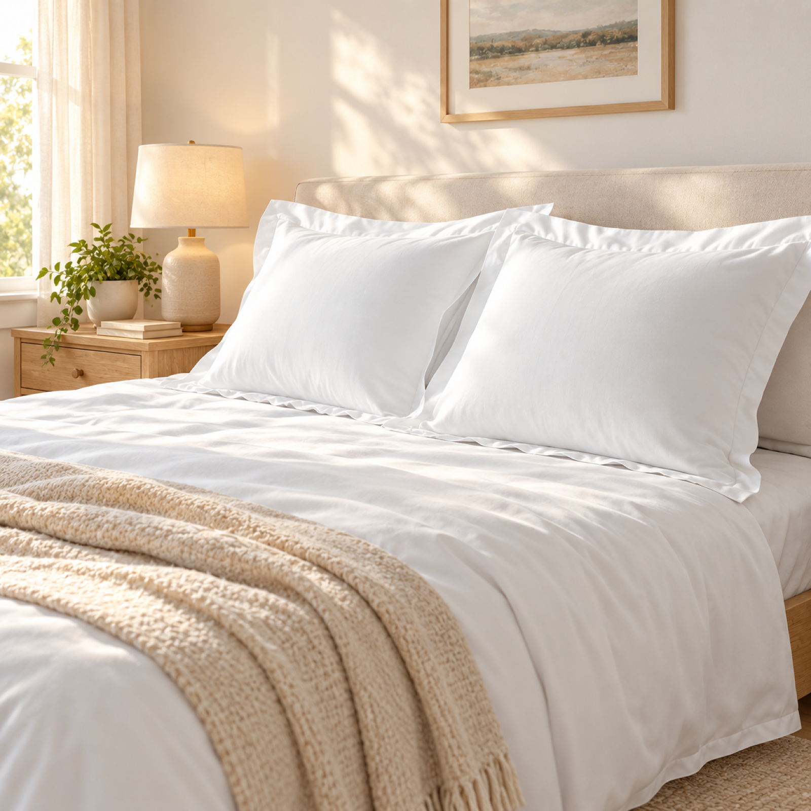 Brushed Microfiber Pillow Shams, Set of 2 — scene