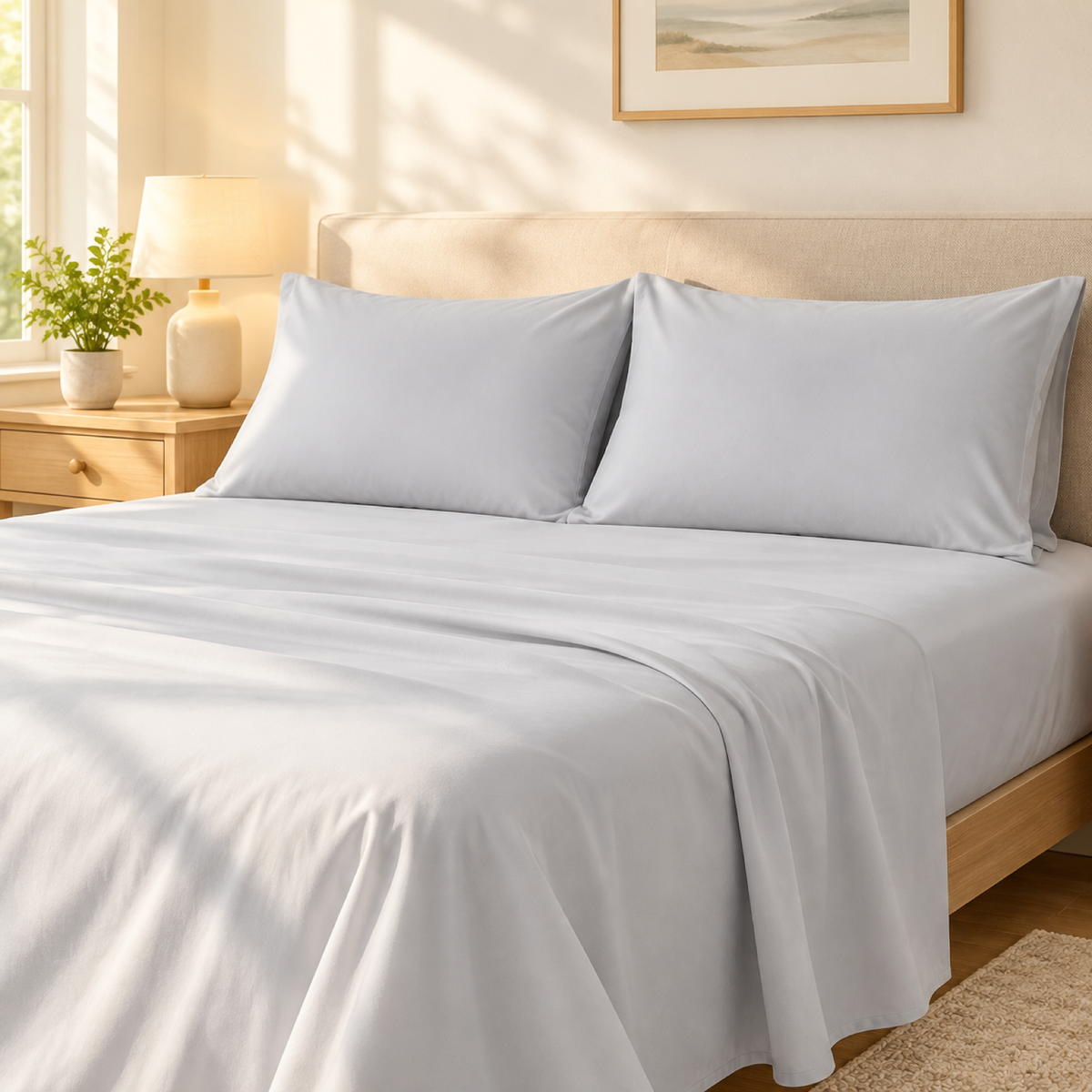 12-Pack Microfiber Pillowcases, Light Grey — scene