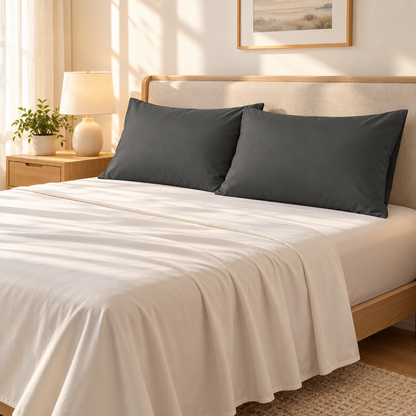 12-Pack Microfiber Pillowcases, Charcoal Grey — scene