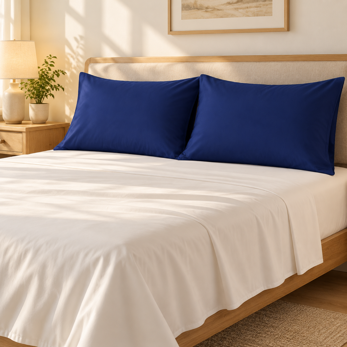 12-Pack Microfiber Pillowcases, Navy Blue — scene