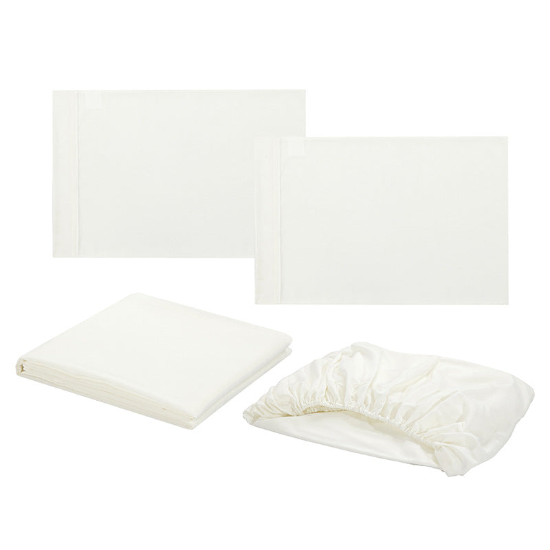 Solid Color Brushed Cotton 4-Piece Set Skin-Friendly  Comfortable  Modern and Minimalist - Calm Cloud Bedding