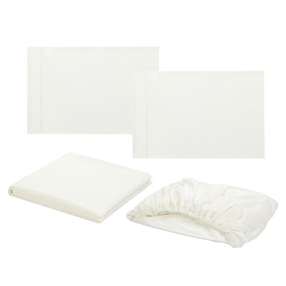 Solid Color Brushed Cotton 4-Piece Set Skin-Friendly  Comfortable  Modern and Minimalist - Calm Cloud Bedding