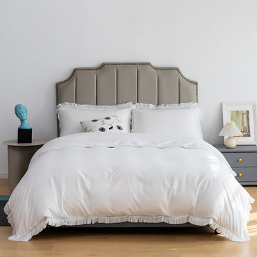 Tassel Lace Solid Color Simple Fashion Bedding Set - 3 Pieces - Calm Cloud Bedding